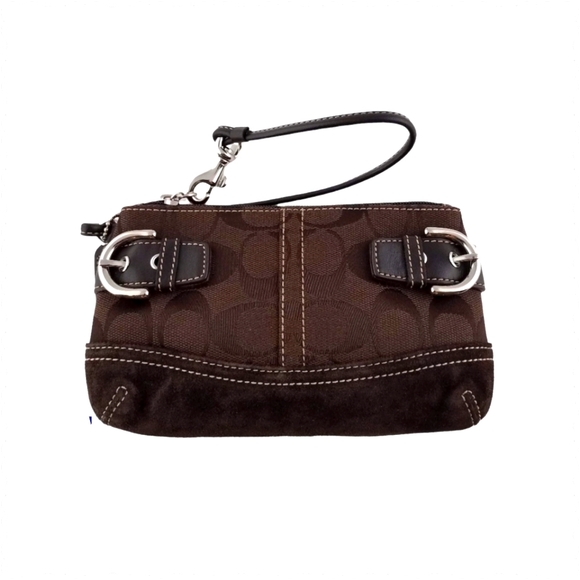COACH Mahogany Signature Wristlet - Picture 1 of 5